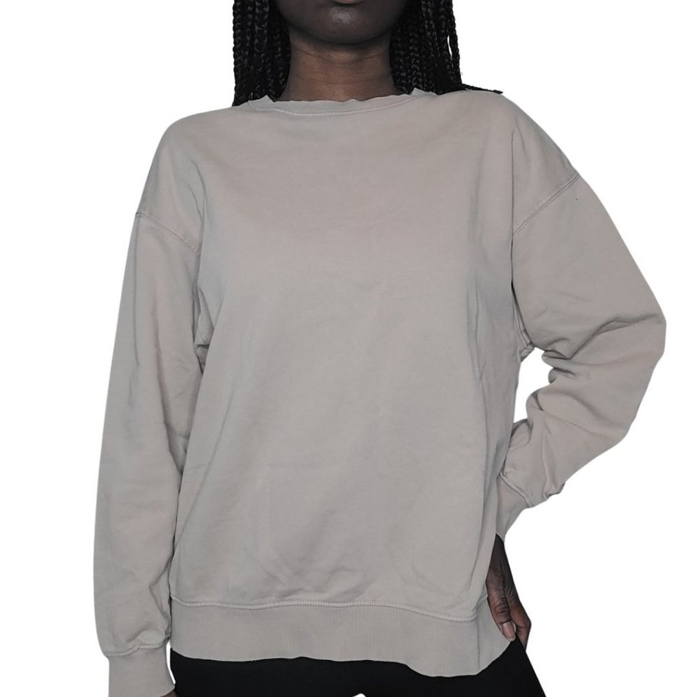 Zara Tan Round Neck Sweatshirt
